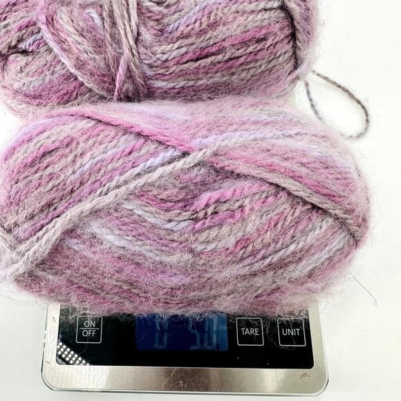 Lion Brand Jiffy Yarn Purple Gray #303 "Mohair Look" Discontinued Vintage - Picture 9 of 9